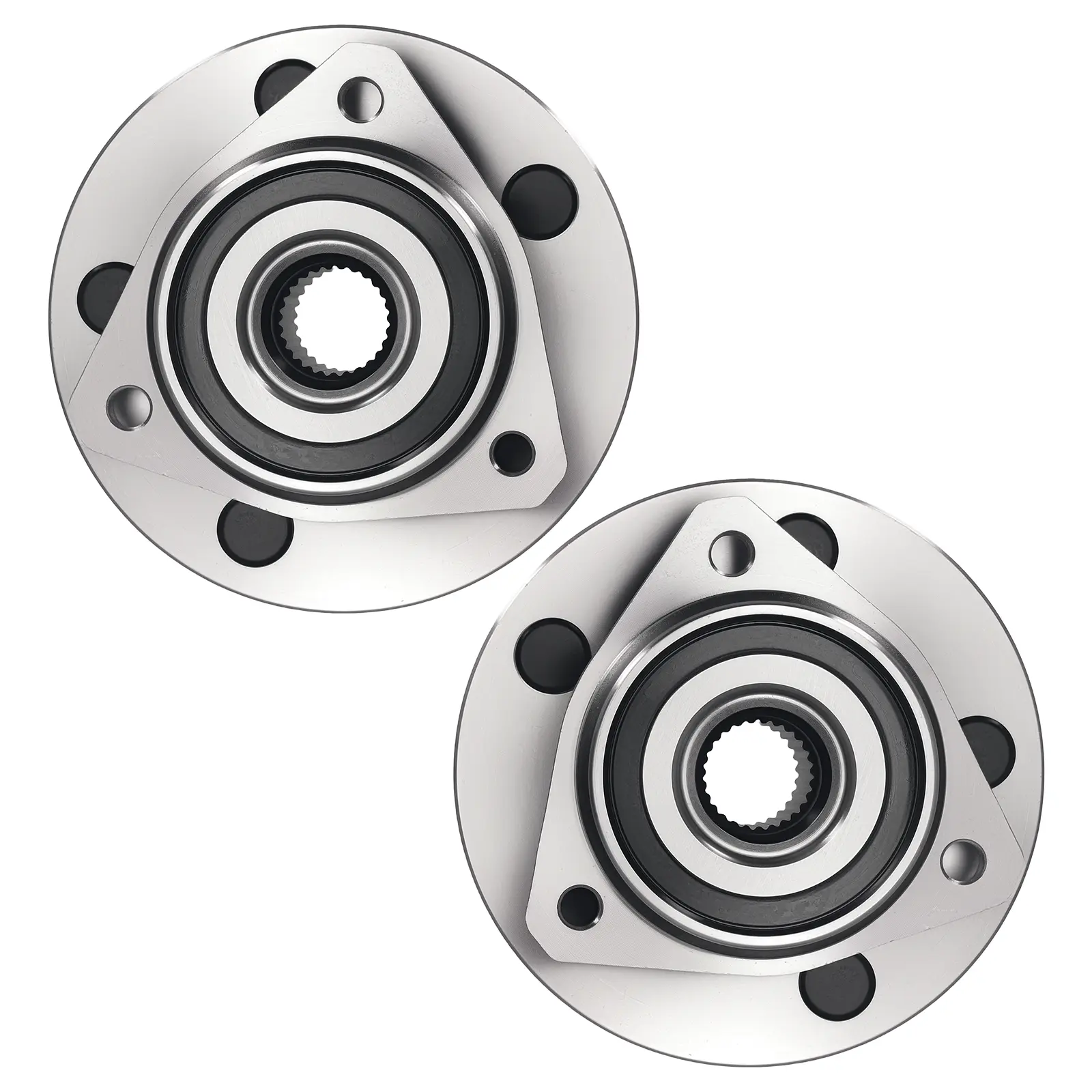 2 Front HubBearing Set compatible for Jeep Grand Cherokee 99-04 BR930335 3-Bolt ABS