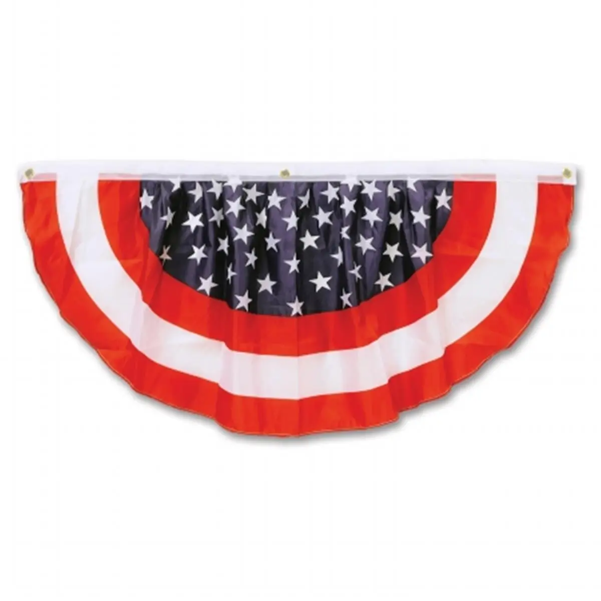 212 MAIN Patriotic Stars & Stripes Fabric Bunting (Pack of 6) - Party Decoration Supplies, Americana Festive Backdrops & Banners, Indoor/Outdoor Wall/Banister Decor