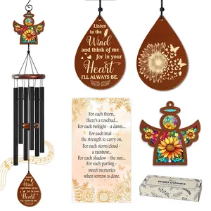 FLAGWIX Sympathy Gifts for Loss of Loved One - Large Outdoor Wind Chimes for Outside 32 in - Memorial Wind Chimes for Loss of Loved One, Bereavement Gift Ideas, Memorial Gifts for Loss of Mom