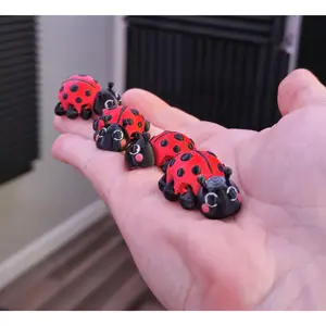 Ladybug Mini's - Red and Black Ladybug Decorative Ornaments for Home Decor Decoration