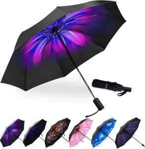Compact Travel Umbrella,Windproof Waterproof Stick Umbrella Protection Golf Umbrellas