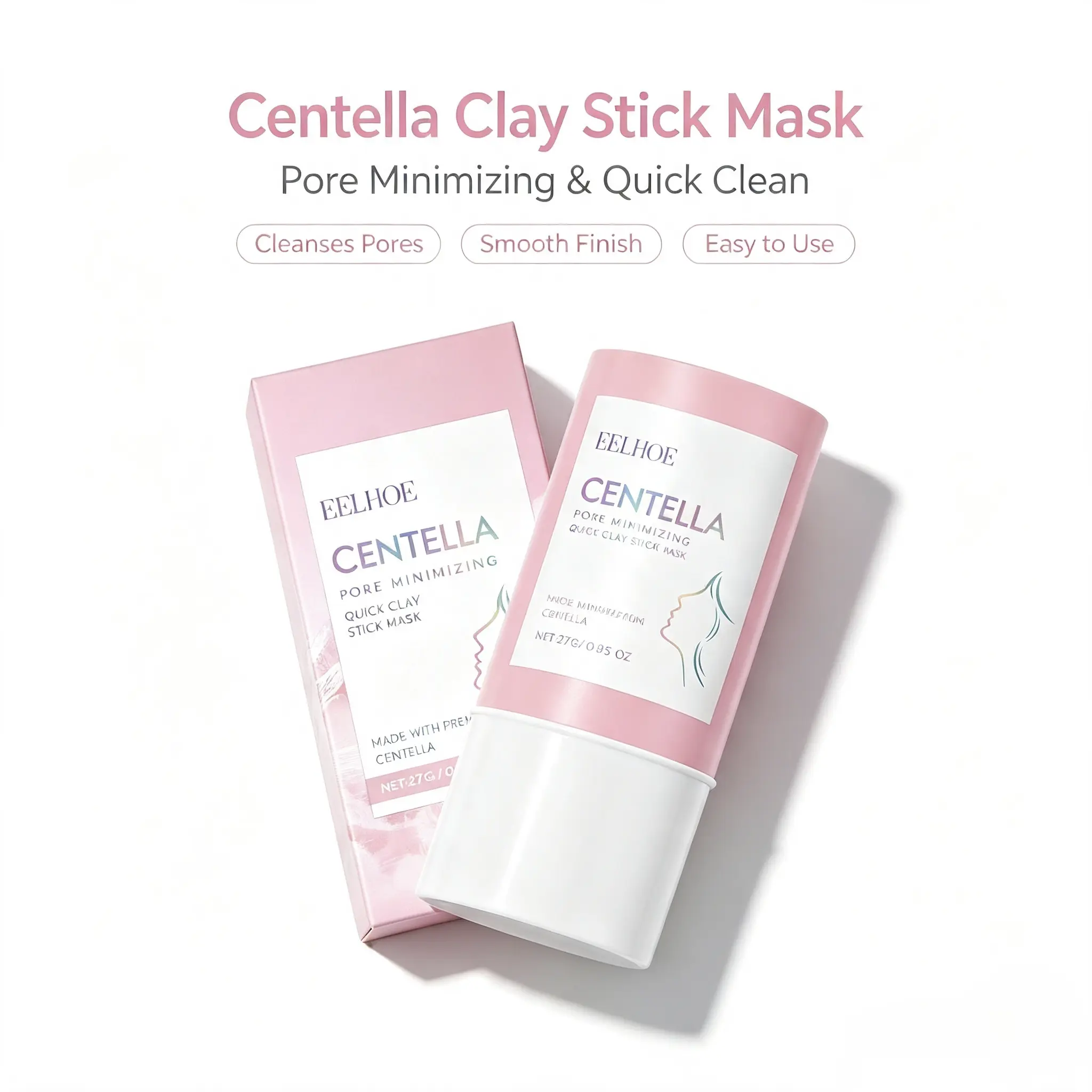 Centella Asiatica Clay Mask Stick - Deep Hydration, Cleansing, Skin-Soothing Face Mask Skincare Treatment Facial Moisturize Daily Pore Smooth Moisturizer Hydrate Hydrating Moisturizing Moisture