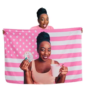 Custom Pink America Flag Tapestry, Personalized Flags, Design Your Image Funny Tapestry Poster, for Decorate, Clubs, Concerts, Bars, University, Dormitories, Living, Rooms, Bedrooms, 30x40 40x60 50x60 60x80 60x90 Inch Outdoorfun Decoration