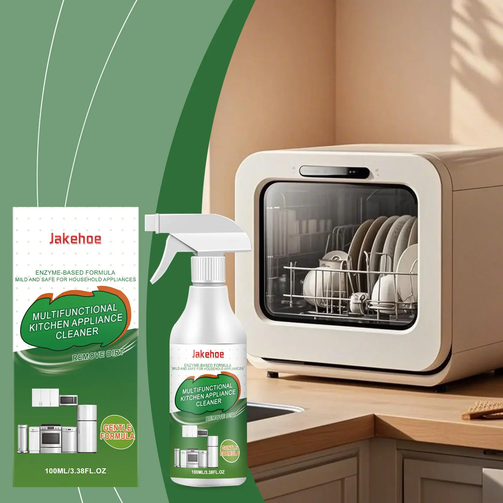 Kitchen Appliance Cleaner, Gentle Oil Stain Remover, Brightening Kitchen Appliances, Effective Cleaning Agent, Easy to Use