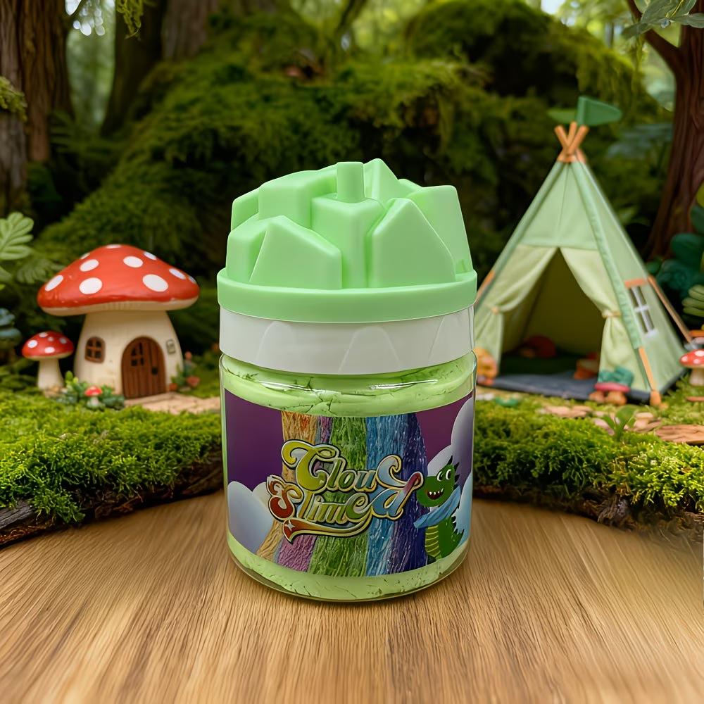 Magic Fluffy Cloud Slime Kit! Smooth, stretchy and mess-free sensory clay with container. A relaxing DIY toy for children, ideal as party supplies, Easter stuffers and wonderful Christmas & holiday presents.