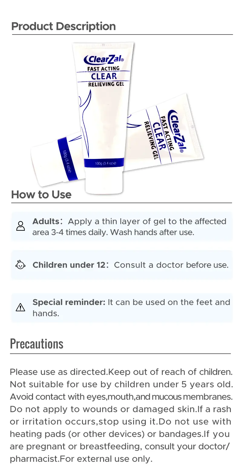 Product Introduction of Clearzal Soothing Cooling Gel 100g, Relieving Body Gel, Cooling with Menthol and Frankincense, Helps Relieve Muscle Tension , Relax your waist, legs, knees, shoulders and neck to relieve fatigue, Sports Soothing Cooling Gel Body Care Lotions 7