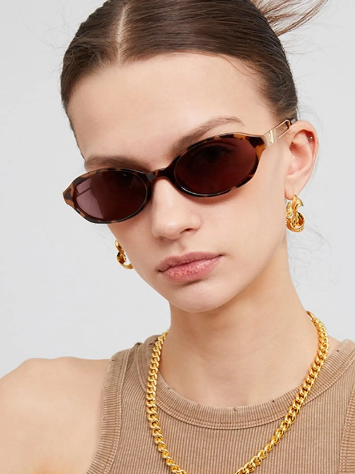 Women's Cat Eye Retro Glasses, Perfect for Showwalking, Beach Parties, Street Style, Trendy Casual Summer Sunglasses, Stylish Sunglasses, Uv400 Protection, PC Frame Material