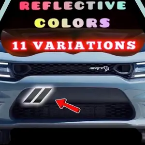 REFLECTIVE Dodge Charger Front Bumper Hash Mark Decal Stripes