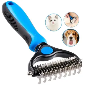 High Quality Double-Sided Pet Grooming Rake for Dogs & Cats, Extra-Wide Undercoat Rake, Reduces Shedding by Up to 95%, Effective Grooming Tool, Shedding Brush