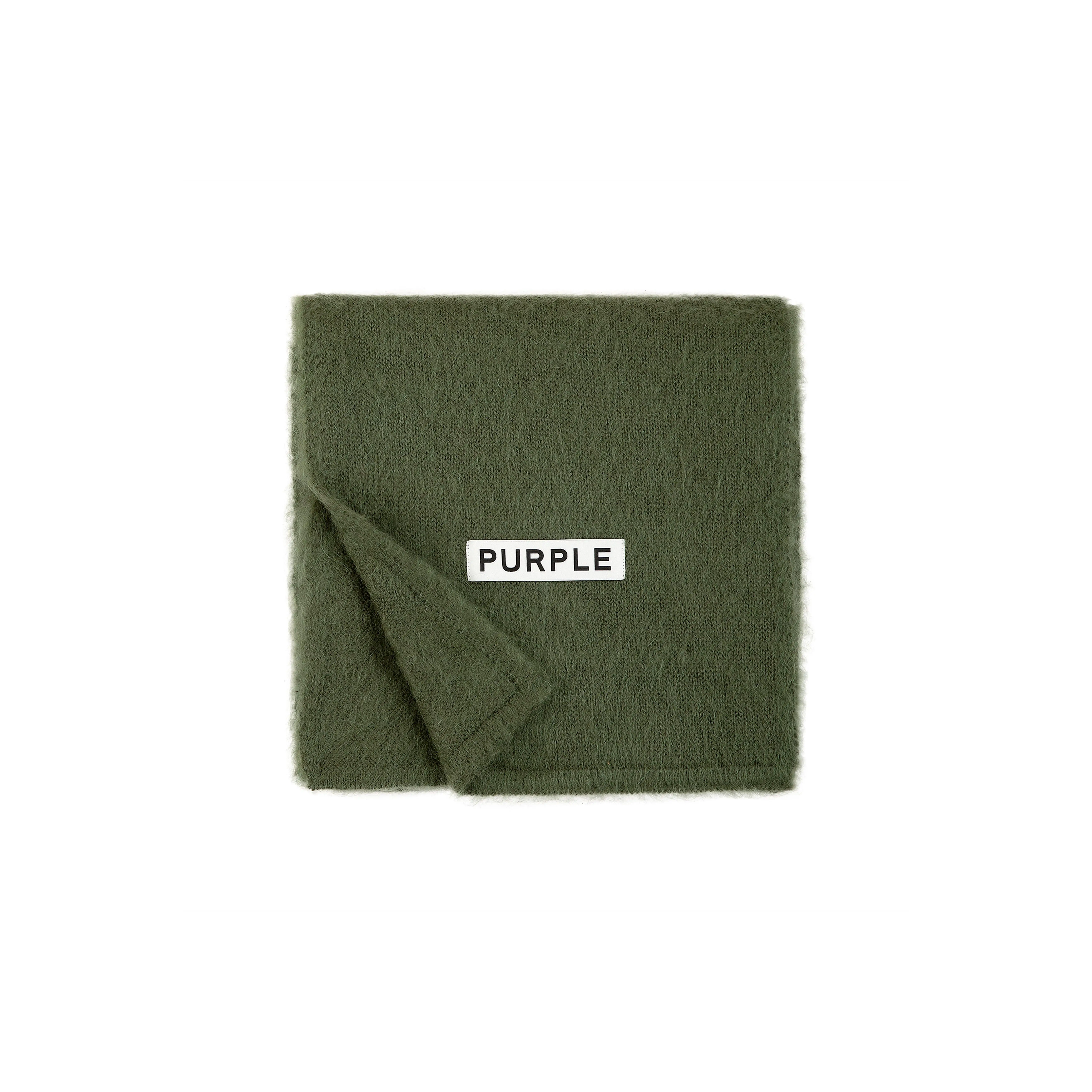 Mohair Knit Purple Brand Scarf