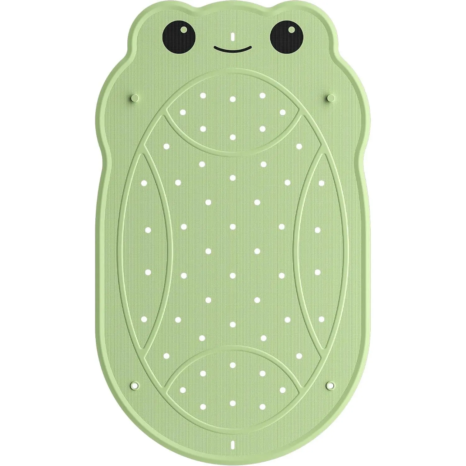 UNEEDE Kids Frog Animal Bath Mat - Kid-Safe Nonslip, Skin-Friendly, Durable Rubber Bathtub Mat with 100+ Suction Cups, 50+ Water Drains, Easy to Clean, Bathroom Decor (Not for Textured Surfaces)