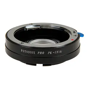 Fotodiox Pro Lens Mount Adapter - Pentax K Mount (PK) SLR Lens to Sony Alpha A-Mount (and Minolta AF) Mount SLR Camera Body