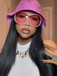 1pc Fashion Oversized Round Frame Glasses, Pink Frame With Pink Lens For Summer Beach Vacation,Outdoor,Travel