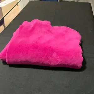 Used Pink Plush Throw Blanket