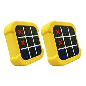 2 Packs Electronic Tic Tac Toe Game Quick-Play - 4 in 1 Portable Educational Toy for Kids & Adults, Digital Board Game to Boost Memory & Cognitive Skills, Perfect Home Interactive Game Gift for Family Fun & Leisure(Battery Not Included)