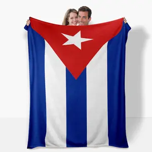 Cuba Flag Throw Blanket for Couch Bed Sofa Car Soft Comfy Flannel Blankets Gift for Men Women Adults Cuban