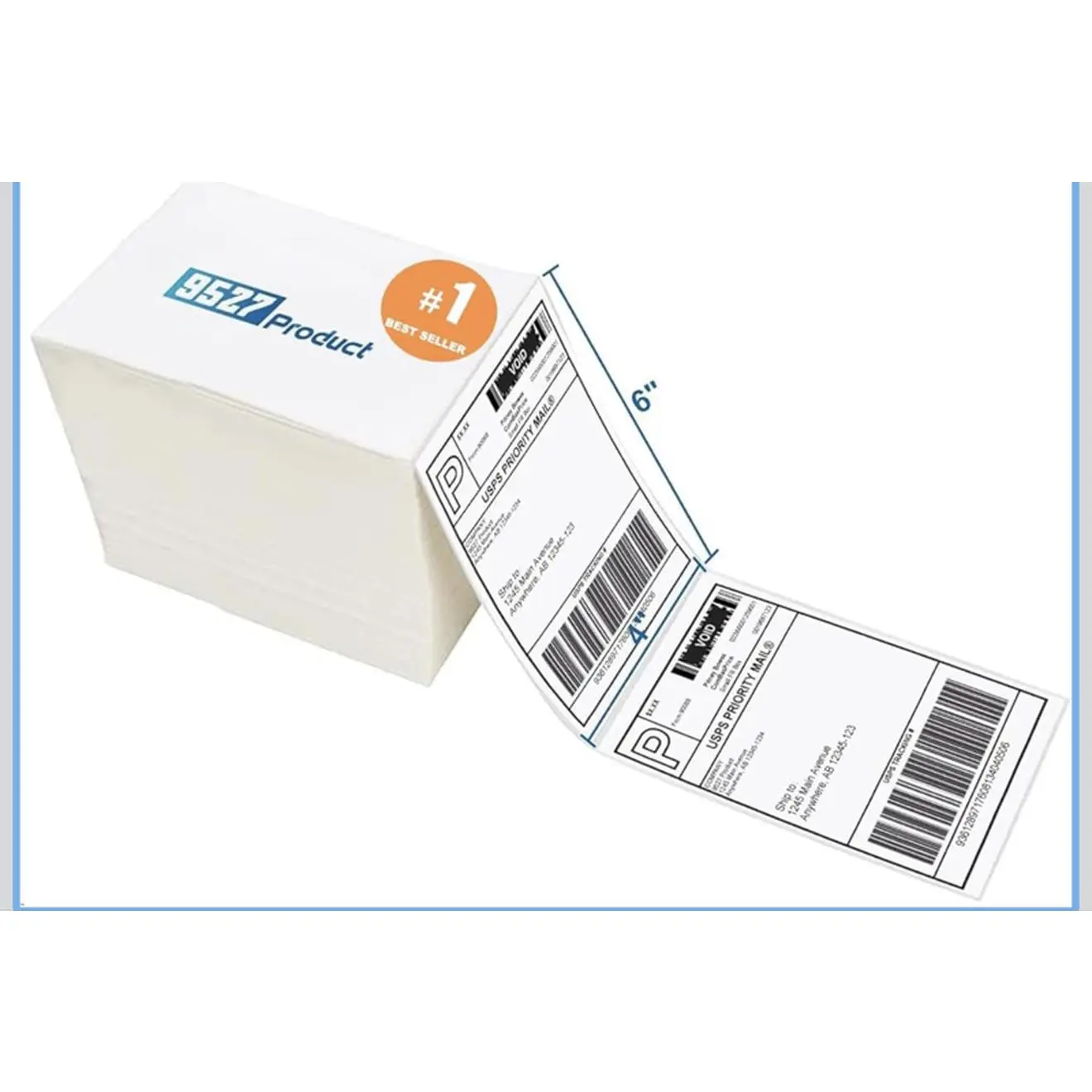 BEZZ Product 6" Shipping Labels - Best Seller for Easy Labeling and Tracking - Ideal for E-commerce and Retail Use