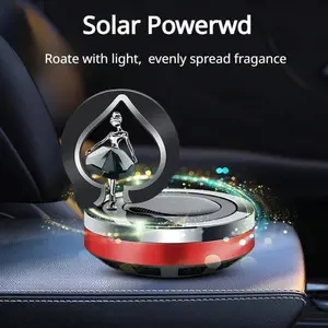 Rotating Car Freshener Solar Dancer Stocking Stuffers Elegant Ballet Car Perfume Aromatherapy Diffuser Car Interior Decoration Accessory Car Office Home Ornament Nice Gift