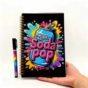 My Little Soda Pop Spiral Notebook, Travel Diary Notebook, Colorful Graffiti Style Creative, Unique Gift for Friends and Bffs, Small and Stylish