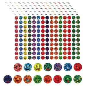 1200 Stickers Per Pack, 0.4 Inch Round Holographic Labels, Claw Print Design, 10 Colors, Perfect for Envelopes, Journals, Parties, Funny Stickers