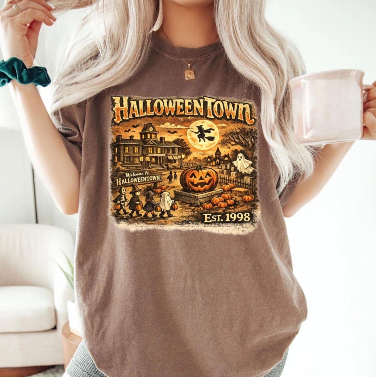 Comfort Colors Halloweentown Est 1998 TShirt, Halloweentown University, Retro Halloweentown T-Shirt, Fall Shirt, Full Size