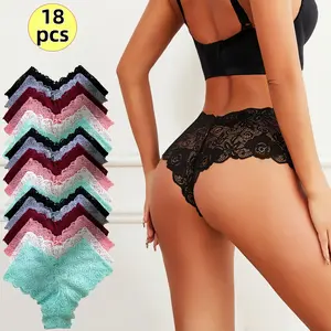 6/12/18 Pretty Sweet Intimates Women’s Seamless Cheeky Bikini Underwear,  No Show Cheeky Panties with Lace, suitable for vacation leisure, daily wear and sports. High Waisted Womenswear Soft Cotton Lingerie