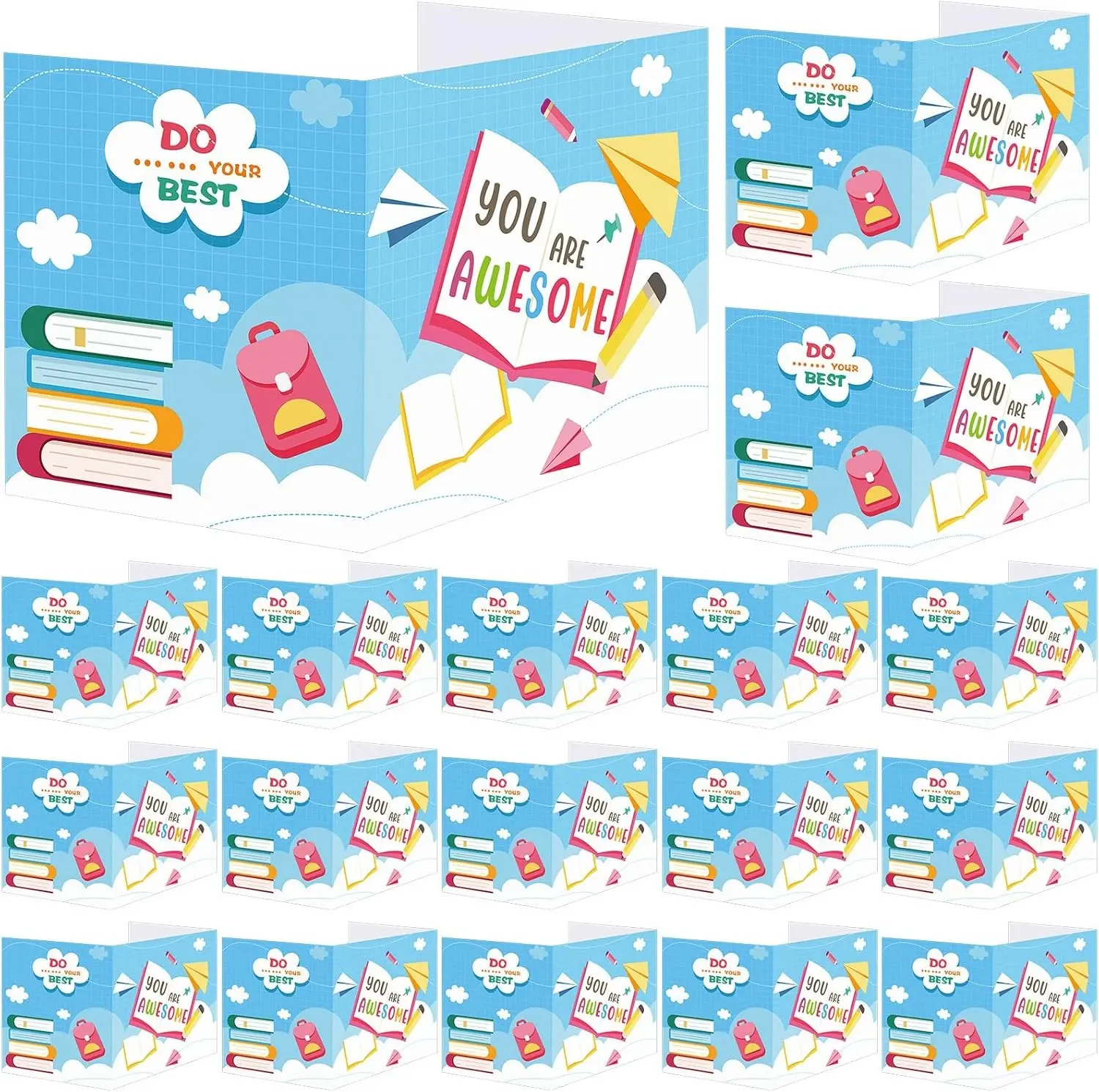 36 Pcs Desk Dividers Privacy Boards for Student Classroom Privacy Folders for Student Desks Study Carrels Reduces Distractions for School Tests, 15.76 x 13.3 x 11.8 inches(You are Awesome)