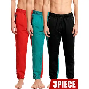 3-Piece Men's Quick-Drying Sports Pants - Moisture-Wicking Shorts with Elastic Waistband for Running Fitness & Mountain Climbing All Seasons