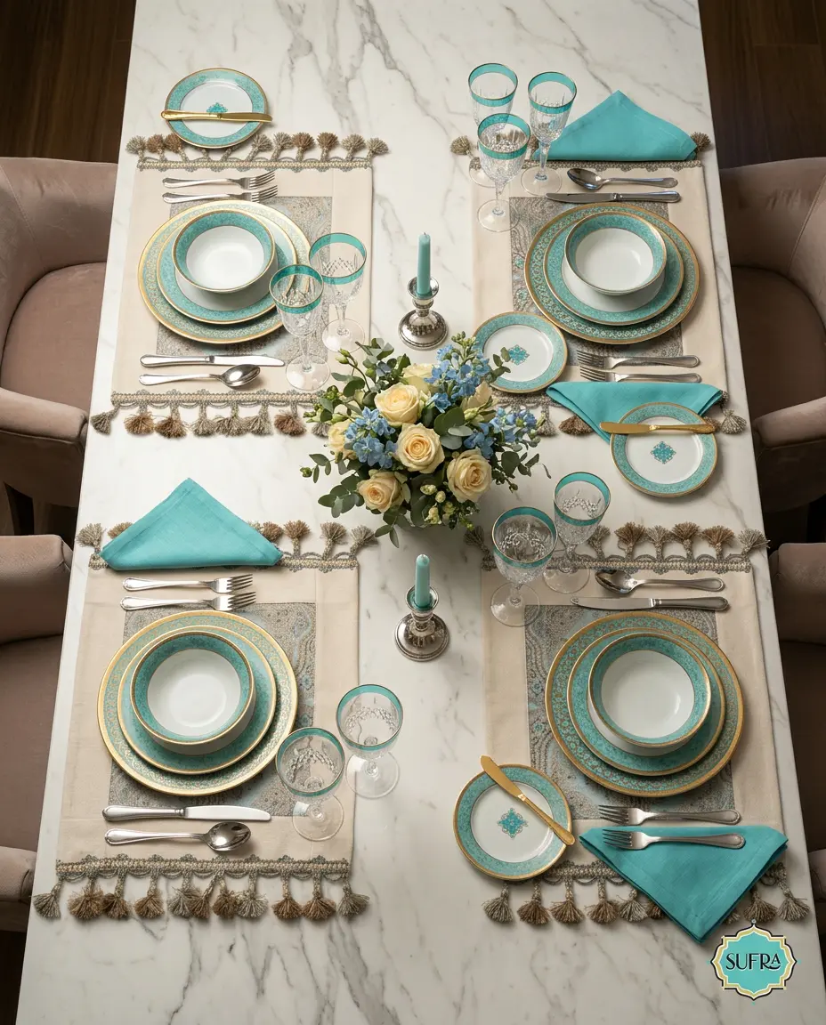 SUFRA Decorative Embroidered  placemat/tabletopper