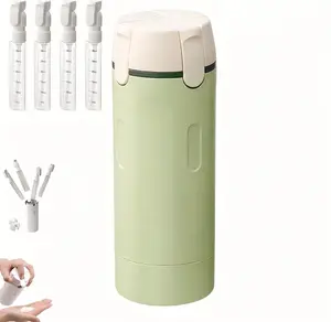 ️ [Save 80% Luggage Space] Ultimate 4-in-1 Travel Dispenser Bottle, Say Goodbye to Bulky Bags!