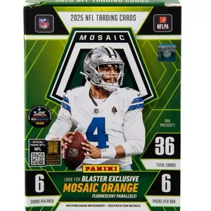 Donruss 2025 Mosaic Blaster Box - Opened Live or Sealed Shipment - 36 Cards with 6 Packs - NFL Trading Cards