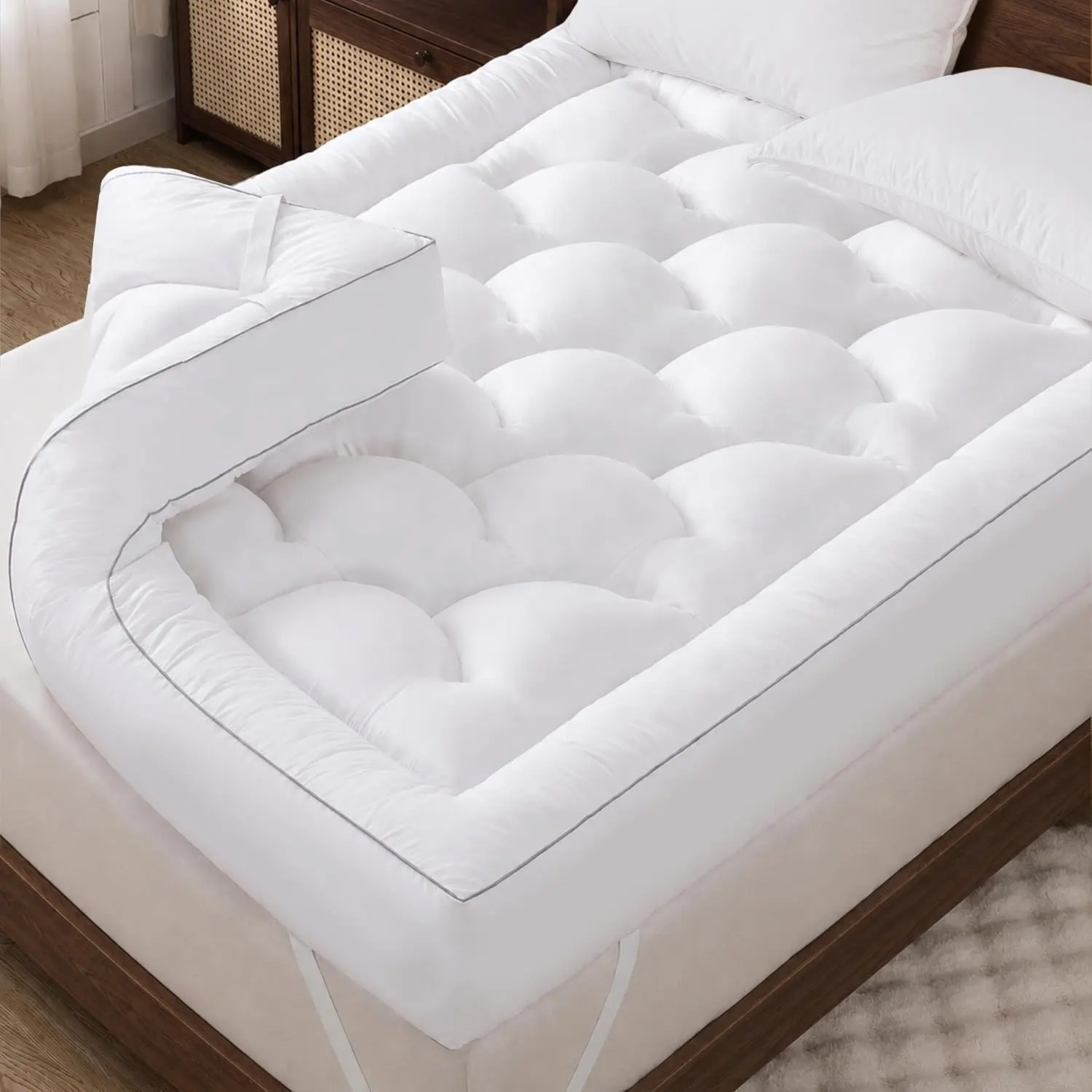 5 Inch Full Size Memory Foam Mattress Topper, Breathable Cooling Gel Pillow Top Bed Topper, Pressure Relieving Soft Supportive Mattress Pad for Back Pain, 54x75x5 Inch