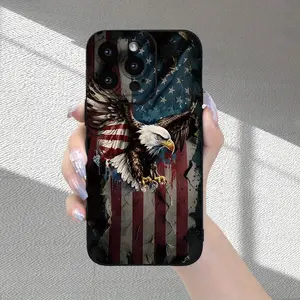 This Mobile Phone Case Adopts The Design of National Flag And Eagle, And The Surface Is Treated with High-Quality. For Iphone and samsung models  Provides Comprehensive Lens Protection, with Anti-Shock, Anti-Fall And Anti-Fingerprint Functions.