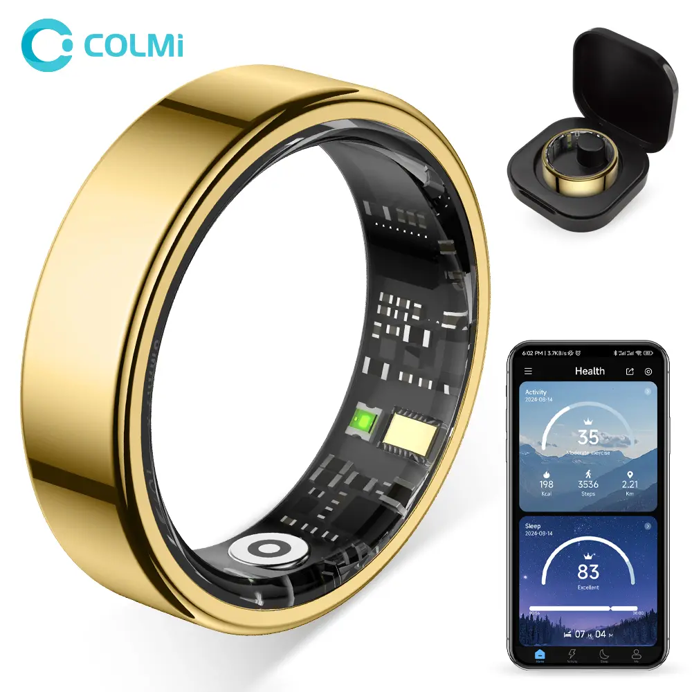 COLMI Ring 2 Classic Smartring Unisex Multifunctional Smart Ring, Waterproof 5ATM Swim Ready Chargeable Wearable Tech, Compatible with Smartphones, Fitness Tracker for Phones & Electronics,back to school,back to school haul