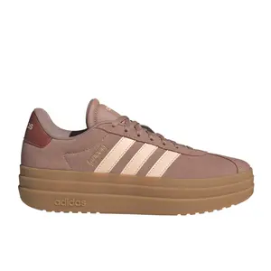 adidas Womens Vl Court Bold Lace Up Sneakers Shoes Casual - Beige