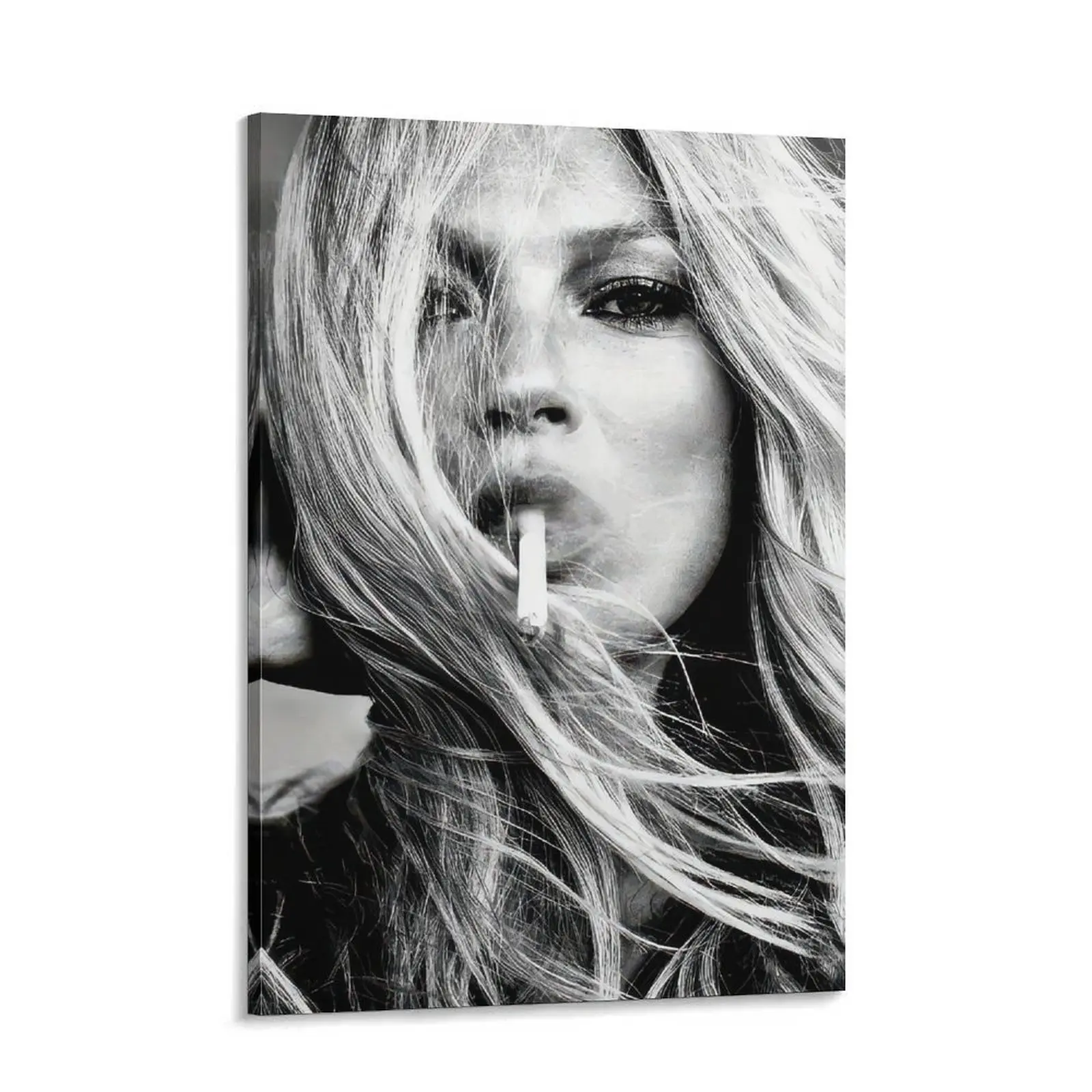 Kate Moss Poster Print Fashion Icon Vintage Home Aesthetic Decor Canvas Art 08x12 12x18 16x24 20x30 24x36 Inches Framed Unframed Options