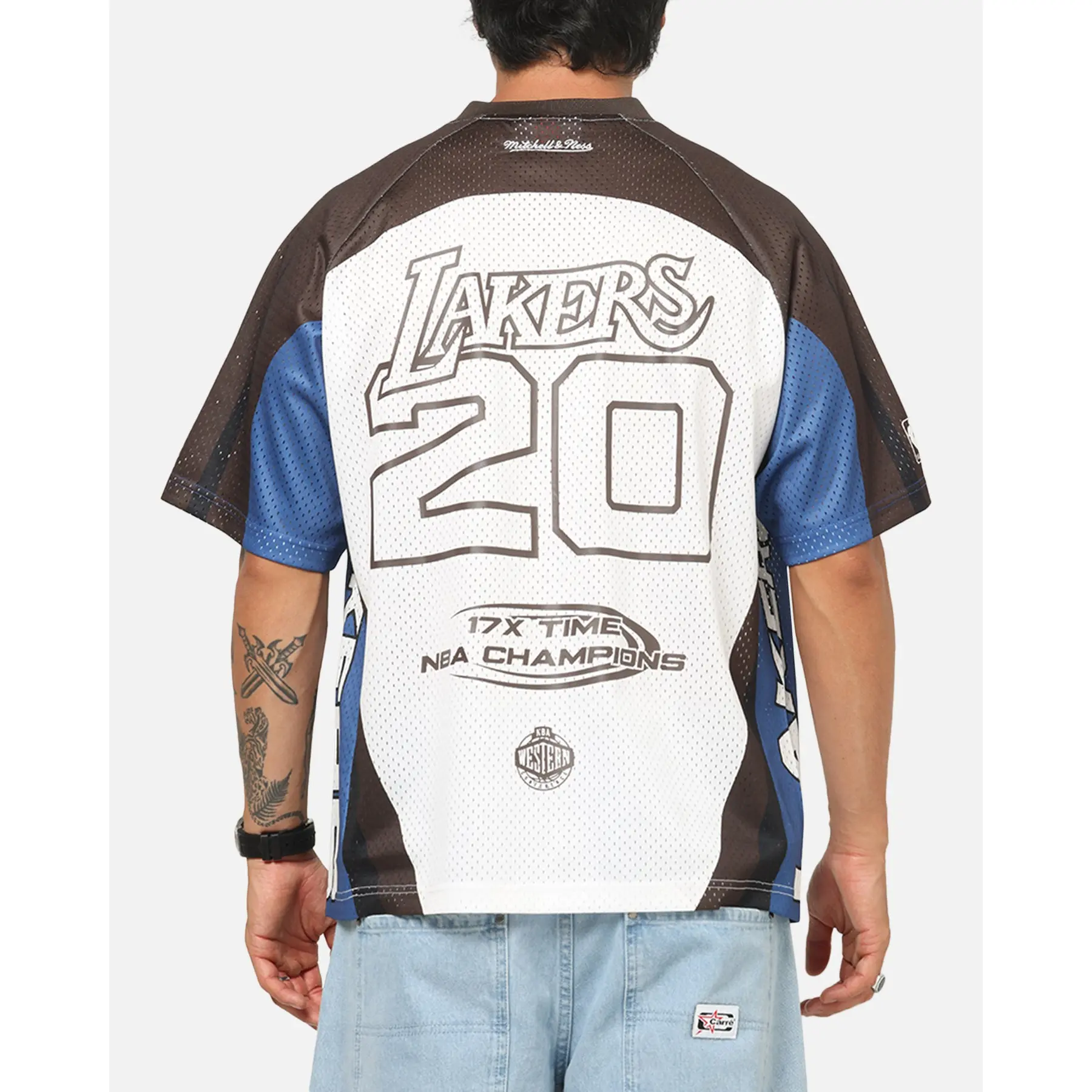 Mitchell & Ness Los Angeles Lakers Warehouse Rave Jersey White/Brown Mitchell & Ness Los Angeles Lakers Warehouse Rave Jersey White/Brown