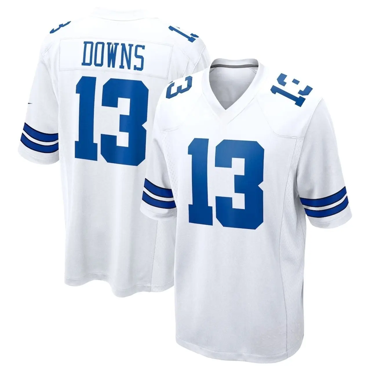 Unisex Football inspired by Dallas Downs 13 Draft First Round Pick No. 11 Team Game Jersey - White