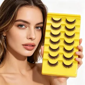 7 Pairs Lightweight European Style Fluffy False Eyelashes, Natural Dense Look, Beginner Friendly, Reusable, No Extra Weight
