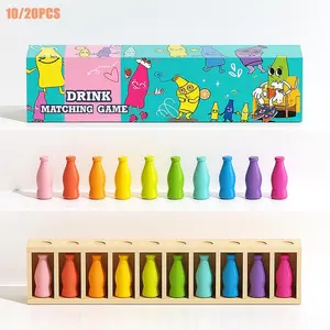 21-Piece Fun Bottle Guessing Game Set, Logical Thinking & Color Matching, Memory Training Board Game, Perfect Gift for Family, Brain Training Toy