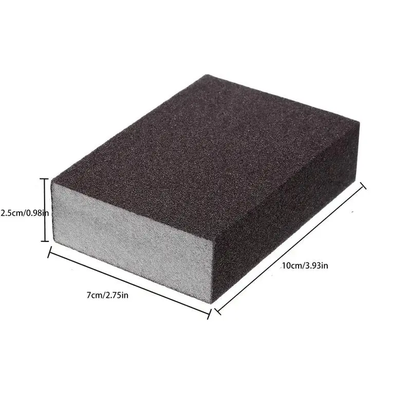 4-Pack Washable Reusable Adhesive Bonded Diamond+Sponge Abrasive Sanding Blocks (10*7*2.5cm, Can Be Bent & Pulled) - For Stain Removal, Wood/Metal Surfaces Finishing, Tools & Hardware Use (10 Compatible Accessories Incl.)