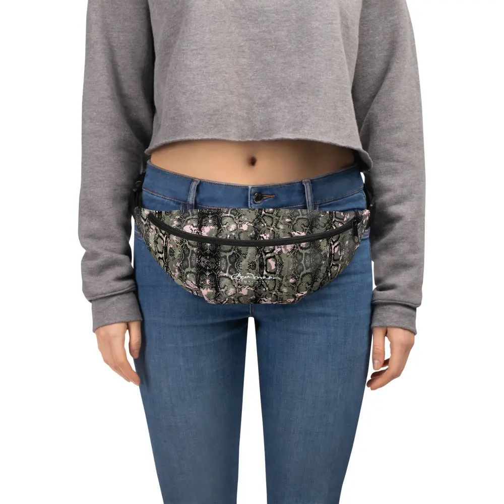 Pink Snake Skin Fanny Pack