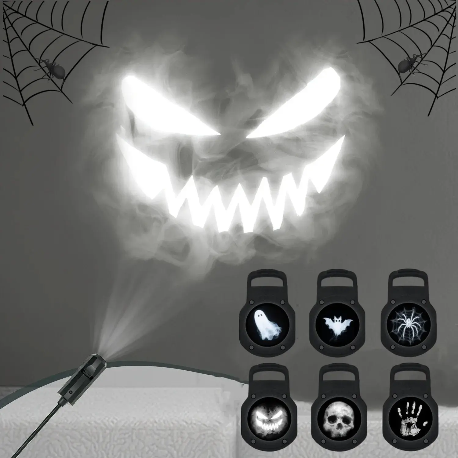 USB Projector Light Halloween Ghost Skull Night Light Switchable Pattern LED Pro