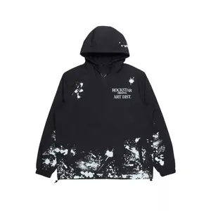 Raffer Black Graphic Windbreaker