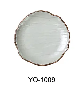 9 x 1 in. Yoto Melamine Round Coupe Plate, Matte - Pack of 24