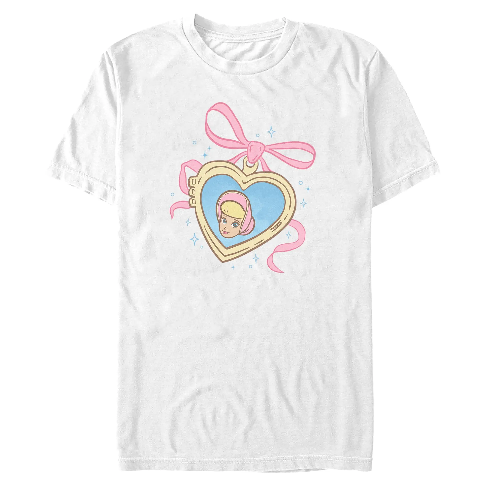 Mens Toy Story Bo Peep Heart Locket T Shirt