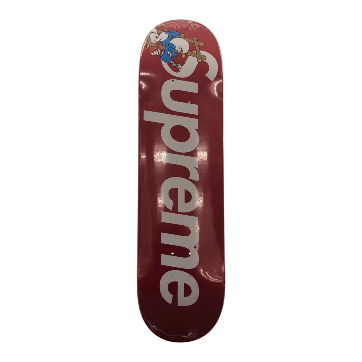 Pre-owned Supreme Wood Small Leather Goods Smurfs Skateboard Skateboard