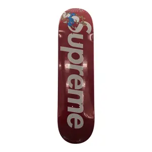 Pre-owned Supreme Wood Small Leather Goods Smurfs Skateboard Skateboard