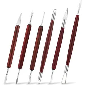 6- Clay Sculpting Tools Set  for Polymer Air Dry Modeling Clay Beginners & Professionals Ideal for DIY Pottery & Ceramics Tools for Clay Sculpey Sculpting & Crafting