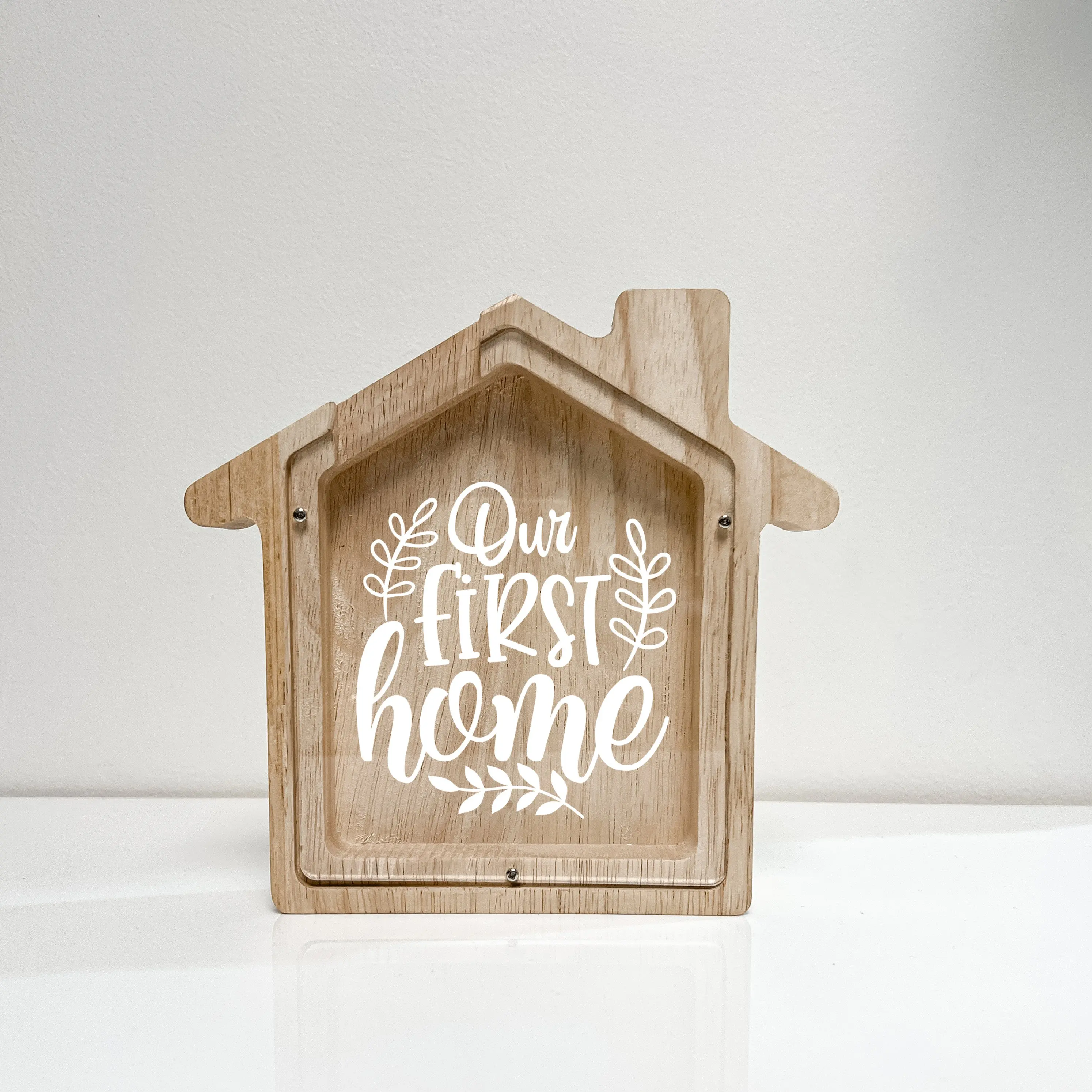 Personalized Our First Home Savings Bank | Custom Engraved Piggy Bank | New Home Gift | Housewarming Keepsake | Money Box for Couples | First Housewarming Present